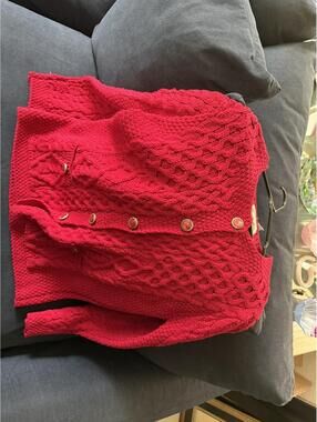 Aran Crafts Irish Wool Cardigan Sweater